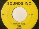 Rare NC Garage Psych 45 THE GRÄF Too Many Tears / Midnight Hour SOUNDS INC. GRAF