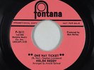 Northern Soul 45 - Helen Reddy - One Way Ticket - Fontana - mp3