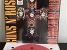 GUNS N ROSES Appetite For Destruction VG+ RED VINYL in Shrink with HYPE STICKER