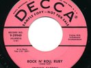 JOHNNY CARROLL Rock N' Roll Ruby DECCA Rockabilly Rab RnR 45 Promo HEAR