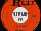 Killer Country Bopper Rockabilly 45 DON WINTERS You're Right MARTY ROBBINS rare