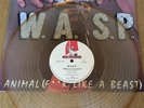W.A.S.P / Animal / 12 Inch Clear Vinyl / Music For Nations 1984 / Hard Rock /
