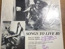 HALLY WOOD FRANK DAVIS Lp Songs 2 Live By  Primitive Texas Folk Blues SIGNED