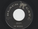 GARAGE SCREAMER 45 - MYSTICS - SNOOPY  / OOH POO PAH DOO - HEAR 1964  BLACK CAT
