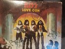 KISS 1977 LOVE GUN AUCOIN AUTOGRAPHED LP ORIGINALLY BY ALL 4 MEMBERS