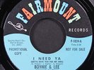 BONNIE & LEE: the way i feel about you / i need ya FAIRMOUNT 7
