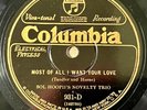 HAWAIIAN; SOL HOOPII'S NOVELTY TRIO COLUMBIA Most of All I Want Your Love/ Breez