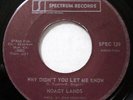 HOAGY LANDS 45 Why Didn't You Let / Reminisce VG++/NEAR MINT Spectrum soul mc533