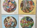 Four Disney Picture Disc Vinyl Records Early 1980s Pinocchio Snow White Etc