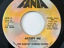 HARVEY AVERNE DOZEN Accept Me / Why Can't We Be Free FANIA 45 Sweet Soul HEAR