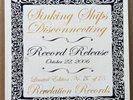 SINKING SHIPS Disconnecting RECORD RELEASE 25/75 Bane Suicide File Have Heart 