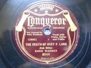 Hank Warner 78 Conqueror 8544 E- Cond. Death Of Huey P. Long/Precious Wife