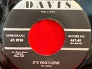 The Chestnuts - Love Is True / It’s You I Love - Davis - RARE DOOWOP 45