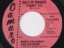 RICKY CALLOWAY & HIS BAND Get It Right RARE funk 45 northern soul Camaro HEAR