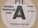 THE KINKS*YOU REALLY GOT ME*DEMO*MOD*BEAT*THE PYE LABEL*LISTEN TO BOTH SIDES