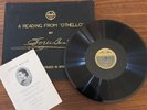 Edwin Booth 1890 Shakespeare Harvard Vocalion RARE 78 recordrng record Numbered