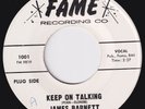 JAMES BARNETT Keep On Talking RARE M- promo 45 northern soul deep Dan Penn HEAR
