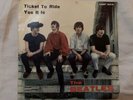 THE BEATLES TICKET TO RIDE / YES IT IS SINGLE ITALIA 1965 PDELUXE
