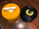 VINTAGE 45 RPM Record Holder DISK GO CASE W/ 40 Records. Beatles, Lennon, CCR