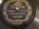 PREWAR Country 78 Jimmie Rodgers Frankie and Johnny Victor EX