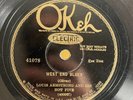 Okeh 41078 Louis Armstrong Hot Five / WEST END BLUES / Jazz 78 rpm / V/V+