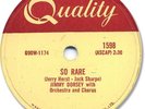 1957 JIMMY DORSEY Instrumental 78 RPM Record. So Rare / Sophisticated Swing