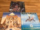 Iron Maiden x3 original LPs, Seventh Son, Powerslave and Somewhere in time vinyl