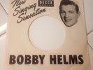 SCARCE 1956 ROCKABILLY 45 PICTURE SLEEVE BOBBY HELMS on DECCA RECORDS