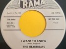 R&B DOO WOP 45 by THE HEARTBEATS RARE PROMO HEAR IT