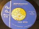 Snotty '66 Chicago Garage Punk Classic 45 The End Memorandum CHA CHA HEAR
