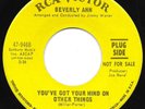 45 RPM RCA Promo Beverly Ann You've Got Your Mind on Other Things - Unit You