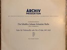ENRICO MAINARDI BACH CELLO SOLO SUITE 6 BWV 1012 ARCHIV 14061 APM ED1 MINT