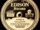 HOT JAZZ Edison Record Golden Gate Orchestra Collegiate Steppin in Society 51580