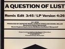 Orig '86 Promo Only DEPECHE MODE A Question of Lust Remix Edit 12'' Single EX