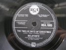 HARRY BELAFONTE 78 RPM THE TWELVE DAYS OF CHRISTMAS / SILENT NIGHT RCA 1085