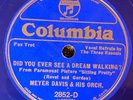 Columbia (ROYAL BLUE) 2852D Meyer Davis Or  DREAM WLKING  1933 Jazz  78rpm EE+