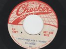 BLUES  ROCKABILLY 45-  BO DIDDLEY - I AM LOOKING FOR A WOMAN - HEAR - DJ CHECKER