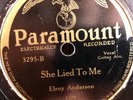 EMRY ARTHUR PARAMOUNT 3295 COUNTRY 78 rpm V- ELROY ANDERSON *HEAR*