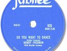 1957 BOBBY FREEMAN Rock’n Roll 78 RPM Record. Do You Want to Dance. E+