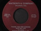 BENNIE WATSON: thank you for coming into my life / we are living in the last day