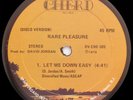 Rare Pleasure LET ME DOWN EASY Top DISCO SOUL 12