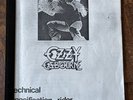 Ozzy Osbourne - Diary of a Madman 1981 original tour spec rider Randy Rhoads
