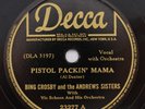 Bing Crosby & The Andrews Sisters - Pistol Packin' Mama / Vict'ry Polka 78 rpm