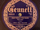Gennett 5633 Hitch's Happy Harmonists NIGHTINGALE RAG BLUES  78 rpm Jazz 1924 E+
