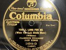 Jazz-78 RPM-Clarence Williams Jazz Kings-You'll Long For Me-Columbia 14244-EX-