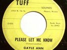 GAYLE ANN - Please Let Me Know / Take It Easy   - Rare 1962 AZ ROCKABILLY 45 VG