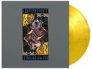 WARRANT - DOG EAT DOG, 2022 EU YELLOW/BLACK MARBLED 180G vinyl LP, 0310/1500