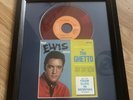 elvis Presley in the ghetto framed red vinyl Special Collectors Presentation