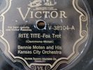 78 Rpm Prewar Jazz  Bennie Moten Victor VG+ Condition