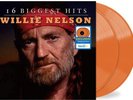 WILLIE NELSON ⭐️16 BIGGEST HITS   LIMITED TANGERINE ORANGE COLOR 2xLP NEW